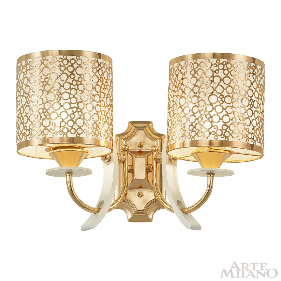 Настенное бра Arte Milano Florentia-6067 306067/2W Wh/Gd