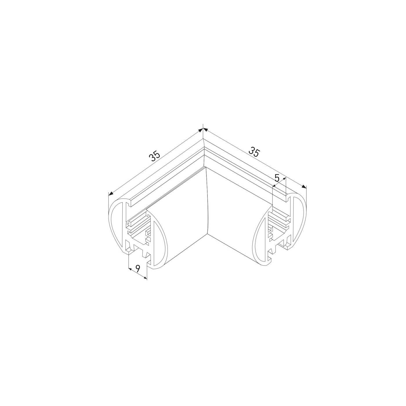 Коннектор для шинопровода Elektrostandard Mini Magnetic Mini Magnetic Коннектор угловой для накладного шинопровода Round (черный) 85215/00