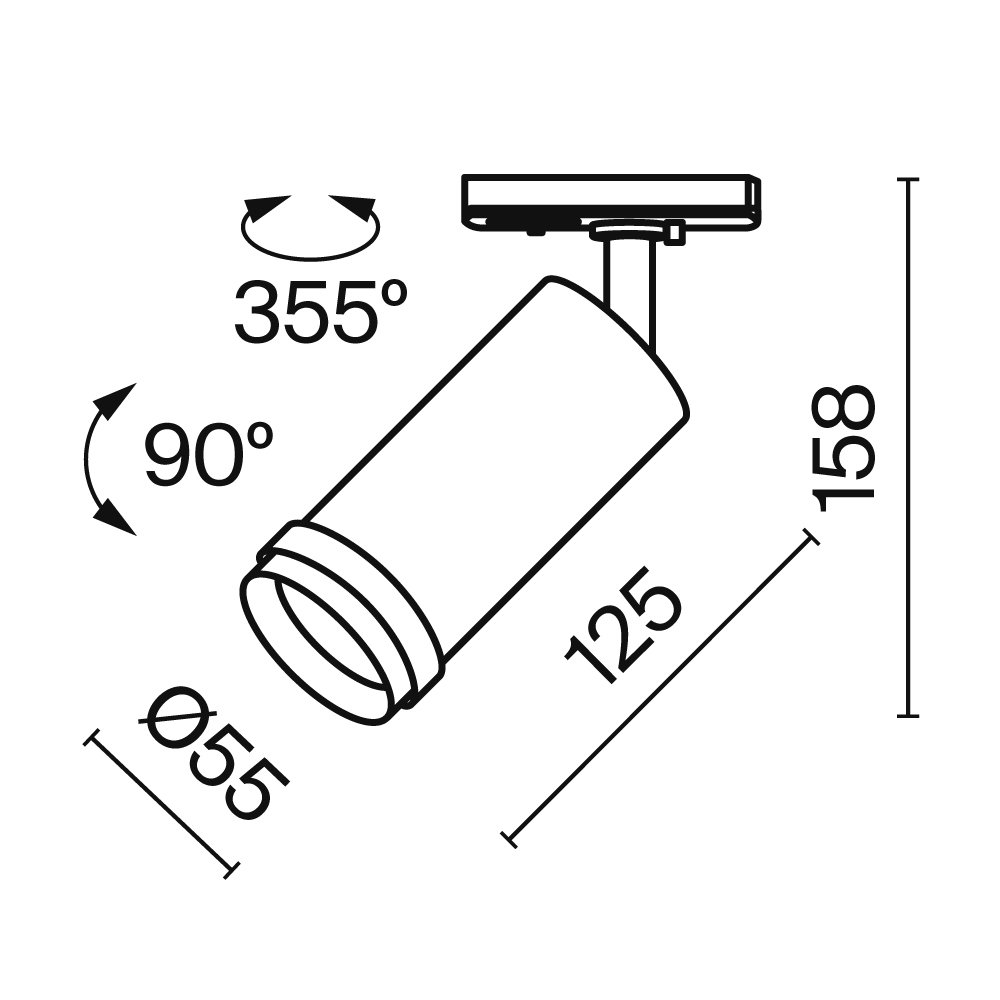 Трековый светильник Maytoni Focus LED Zoom Unity TR021-1-124K-Z-B