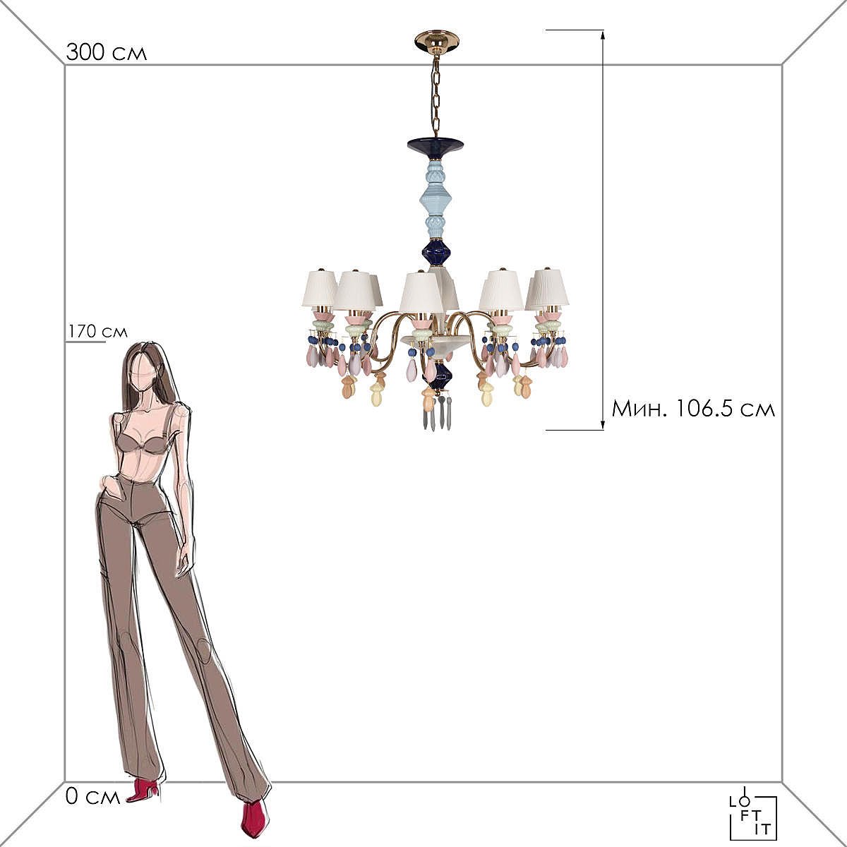 Подвесная люстра Loft It Grace 10203/10 Mult