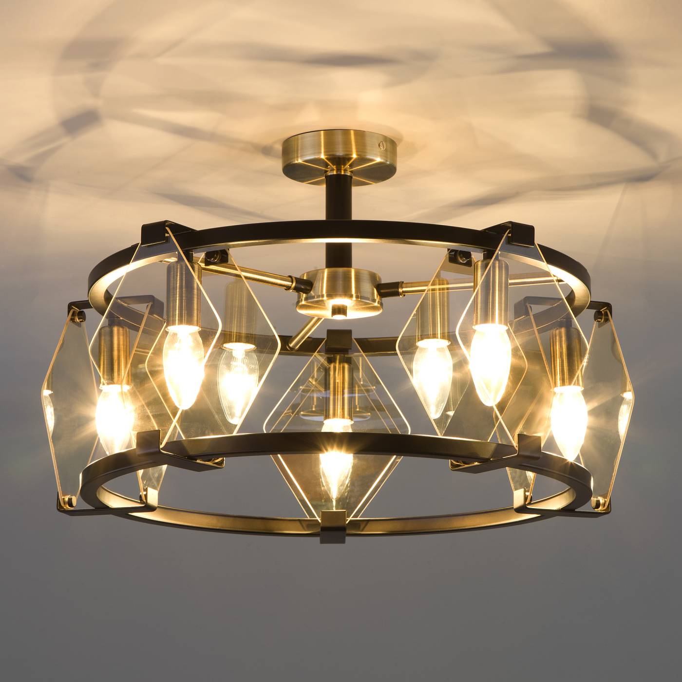 Потолочная люстра Eurosvet Aragon 60126/5 черный Smart (60116/5)