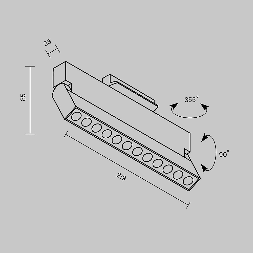 Трековый светильник Maytoni Points Rot TR224-1-12WCCT-M-B