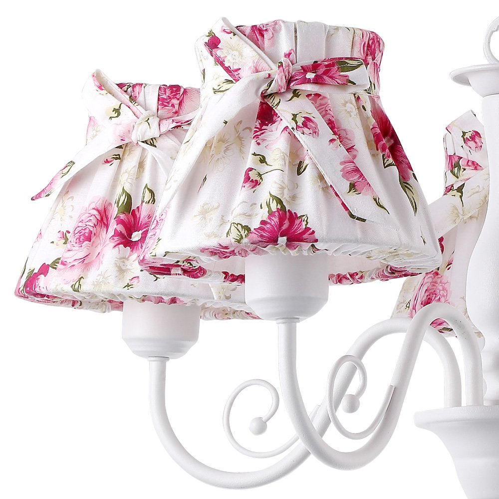 Люстра подвесная с цветочками Margherita A7021LM-5WH Arte Lamp