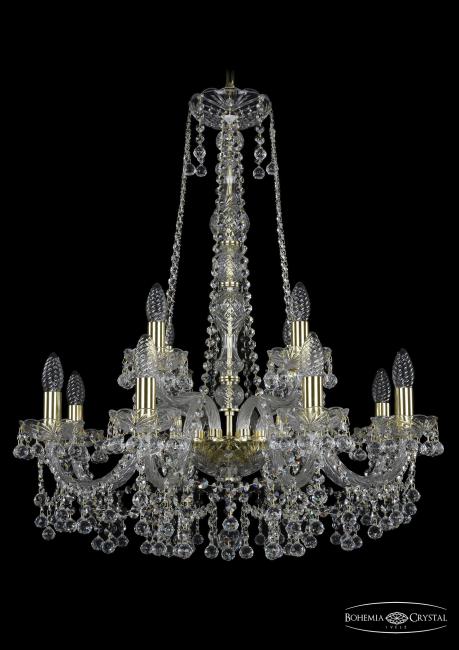 1409/8+4/240/h-77 G Подвесная хрустальная люстра 1409 Bohemia 1409/8+4/240/h-77 G