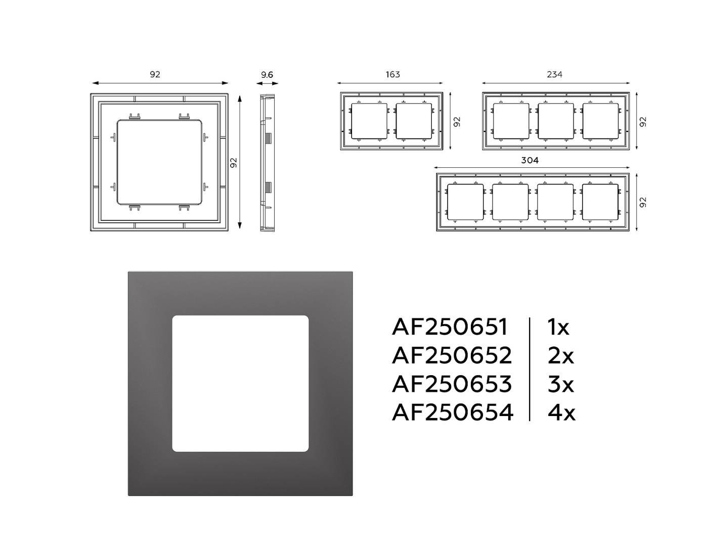 Рамка Ambrella Volt Qubi AF250651