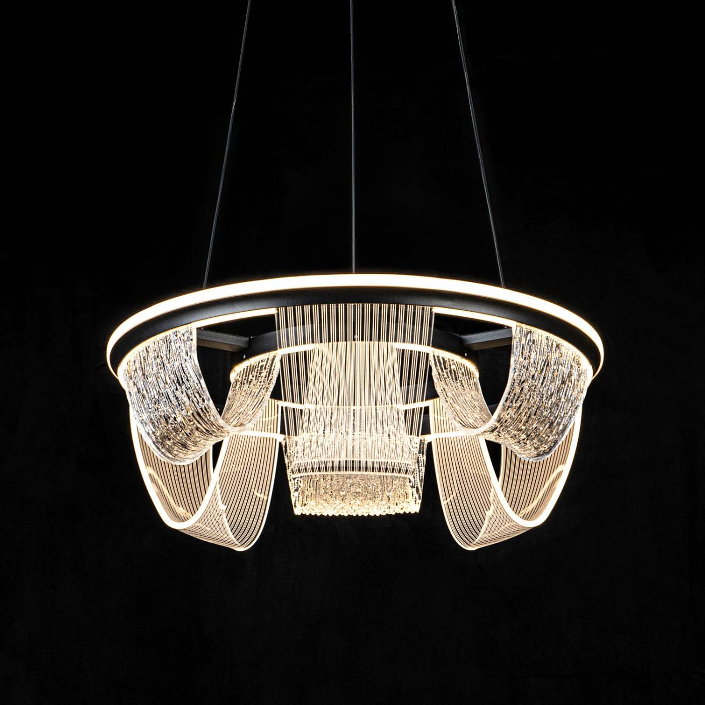 Подвесная люстра L LED4U L7706-460 BK