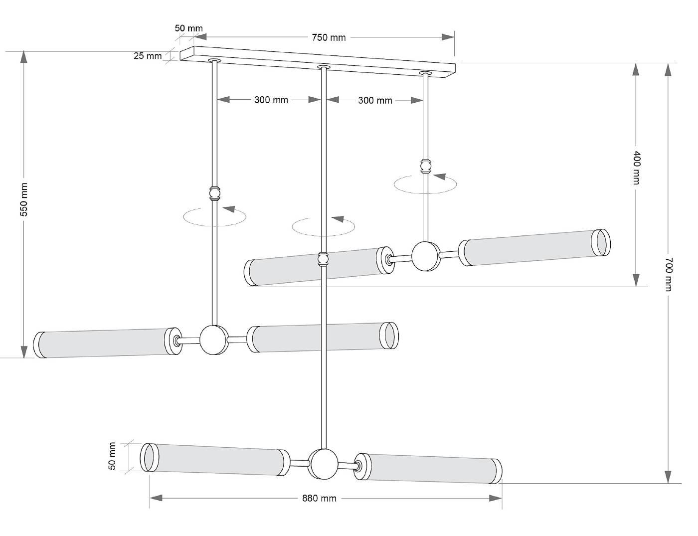 Светильник потолочный Kutek Orezzo ORE-ZW-2X3(P)