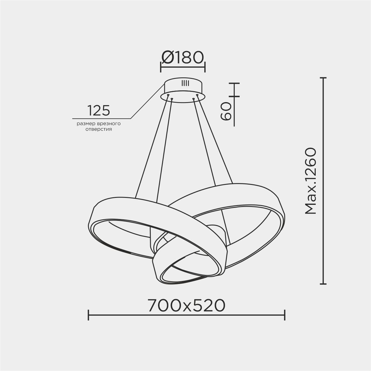 MS.9030.700 CR Подвесная люстра MS Modelux MS.9030.700 CR