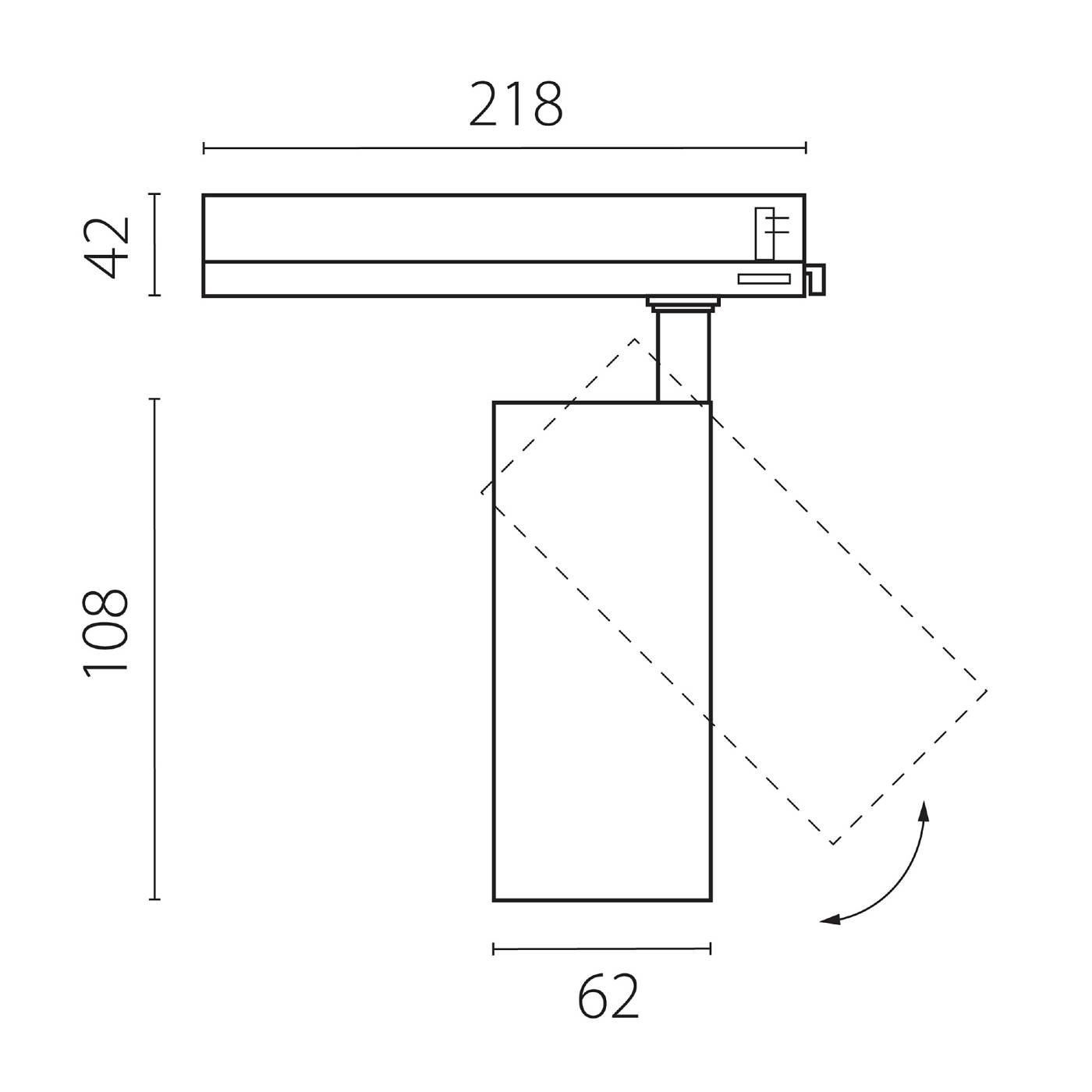 Трековый светильник Lightstar Alta Base A5146TRIAC