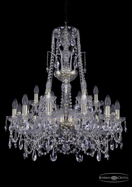 1411/12+6/240/XL-83 G Подвесная хрустальная люстра 1411 Bohemia 1411/12+6/240/XL-83 G