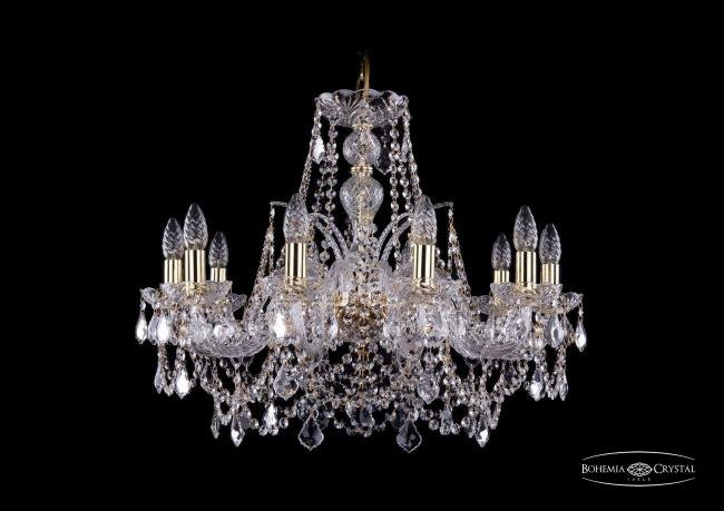 1411/10/240 G Leafs Подвесная хрустальная люстра 1411 Bohemia 1411/10/240 G Leafs