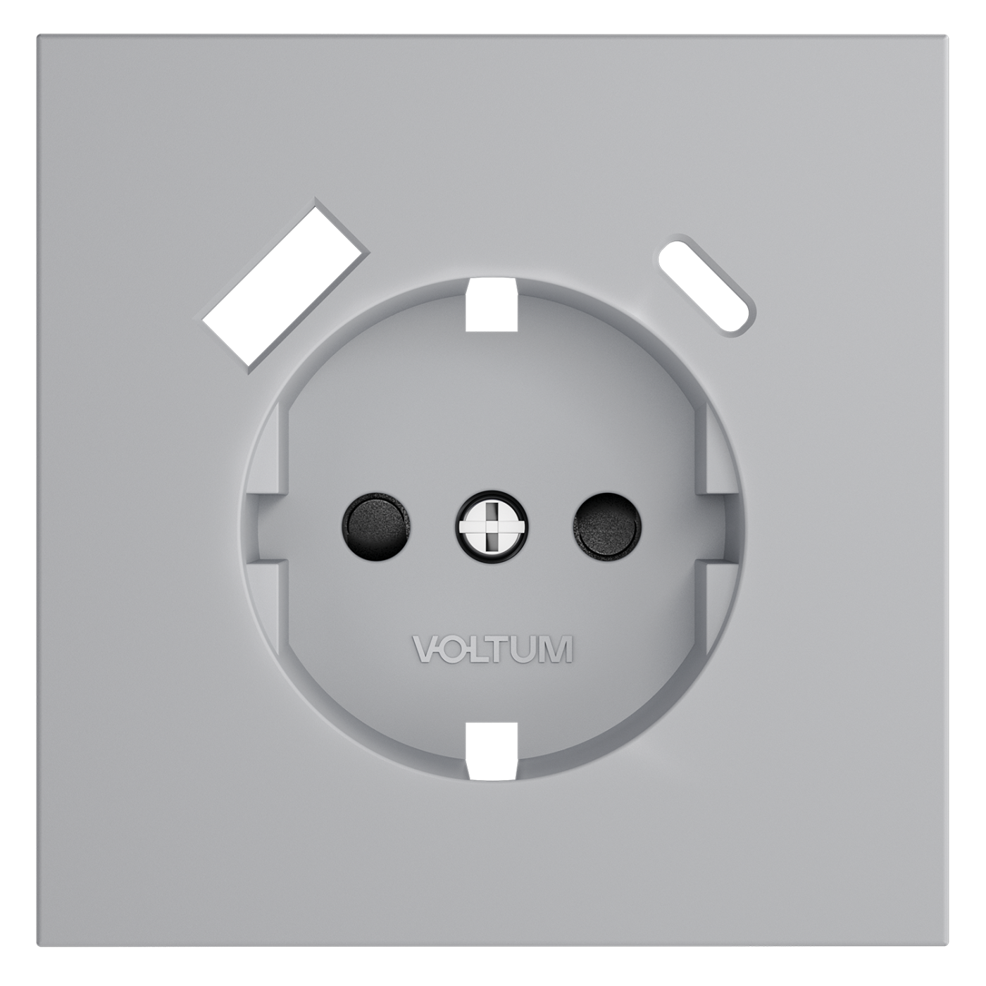 Накладка для розетки с заземлением и защитными шторками, с USB A+C, S70 (серый)