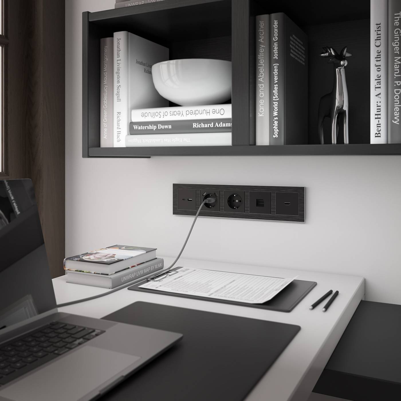 W1182008/ Телефонная розетка RJ-11 (черный матовый) Розетка Werkel W1182008/ Телефонная розетка RJ-11 (черный матовый)