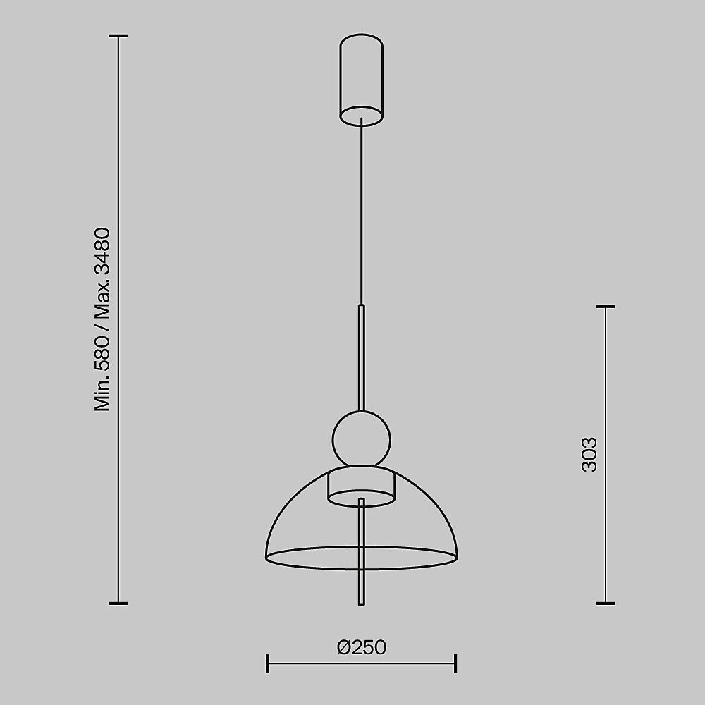 Светильник подвесной Maytoni Bangkok MOD185PL-L12CG3K1