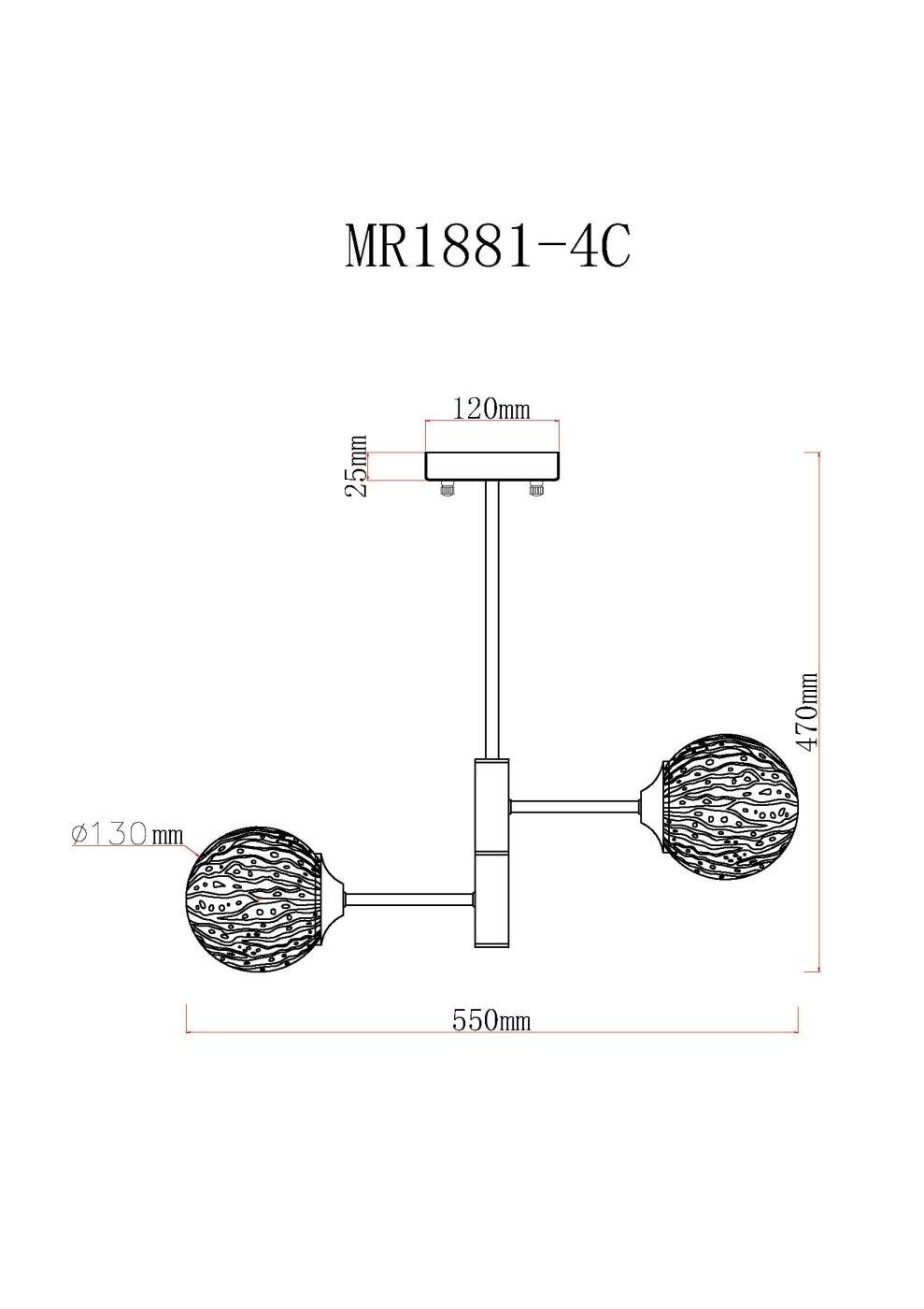 MR1881-4C Люстра на штанге MyFar Camilla MR1881-4C