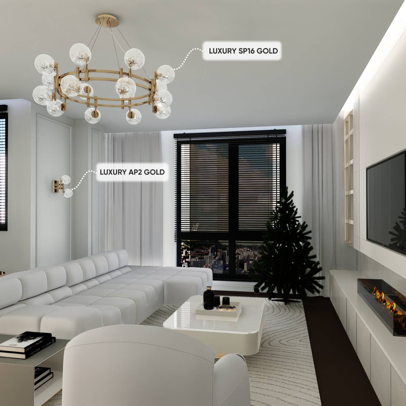 LUXURY SP16 GOLD Подвесная люстра Crystal Lux Luxury LUXURY SP16 GOLD