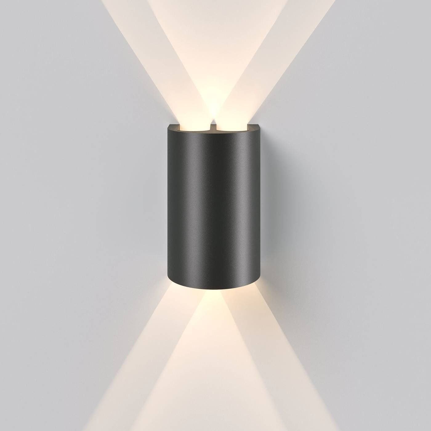 Уличный настенный светильник Elektrostandard Twinray Twinray (35194/W) 4000K черный