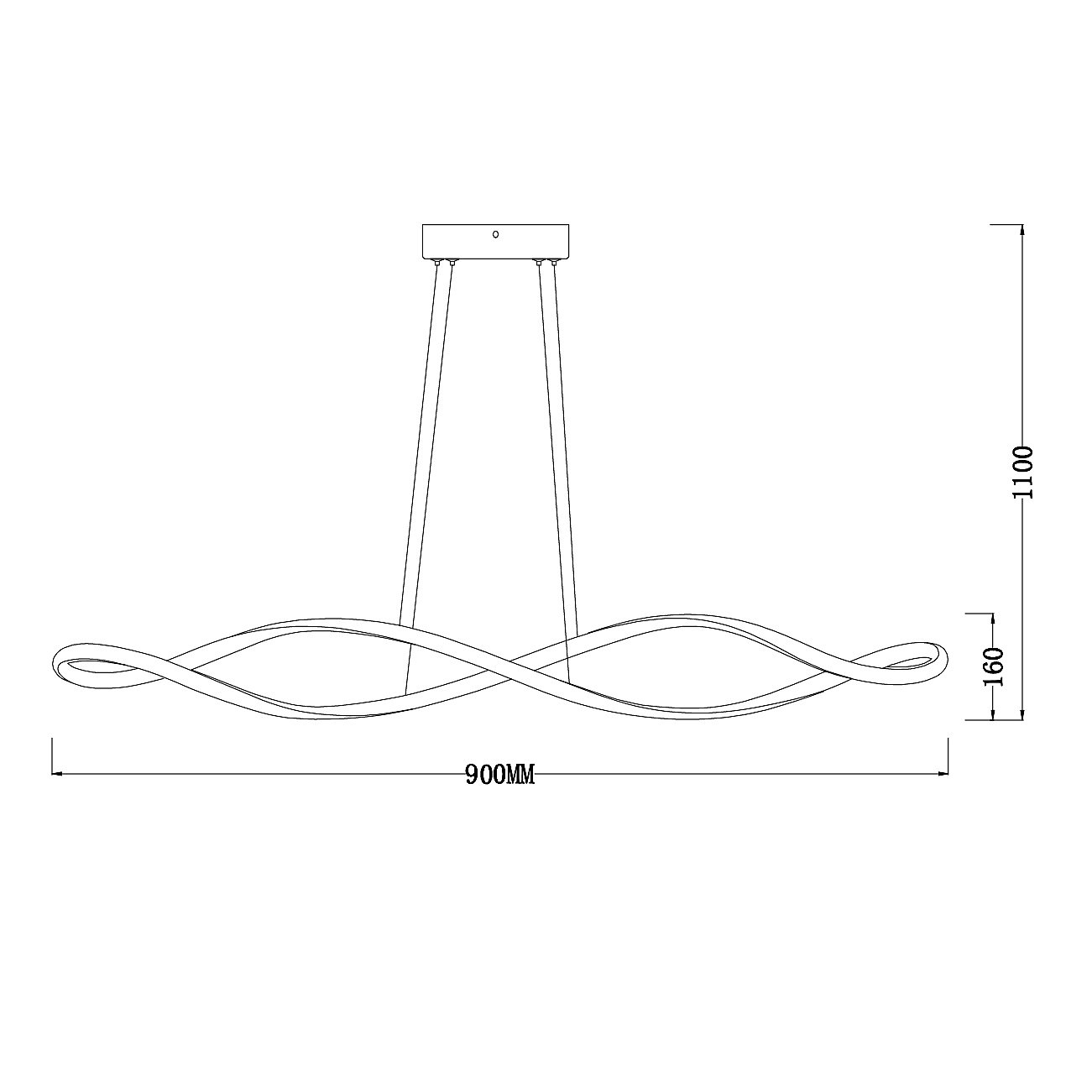 10236/1LED Gold Подвесная люстра Escada Knot 10236/1LED Gold