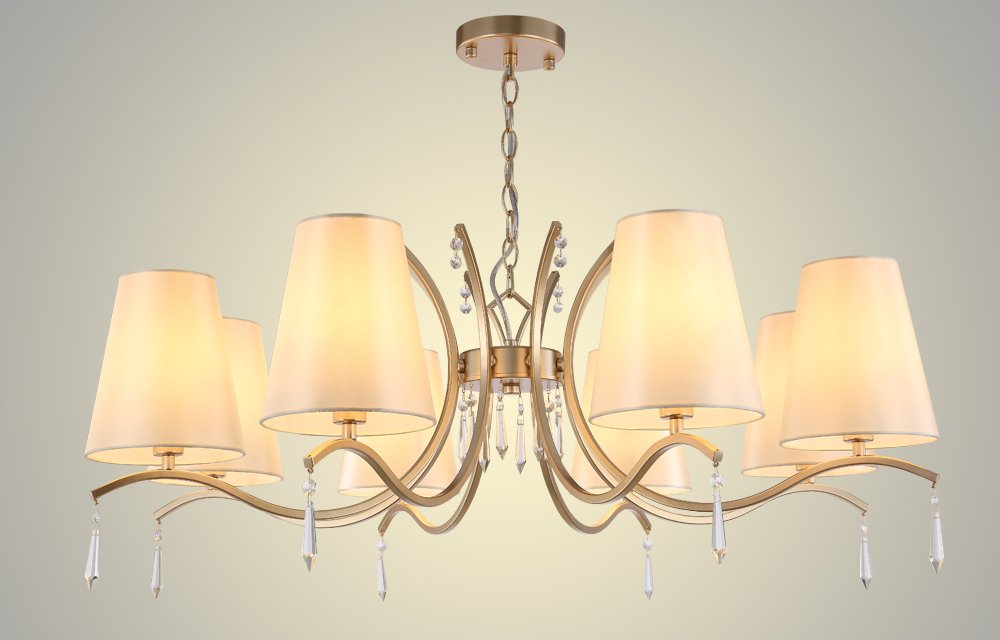 RENATA SP8 GOLD Подвесная люстра Crystal Lux Renata RENATA SP8 GOLD