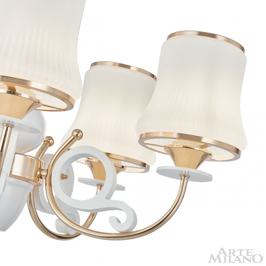 301097/8 Wh/Gd Подвесная люстра Arte Milano Florentia-1097 301097/8 Wh/Gd