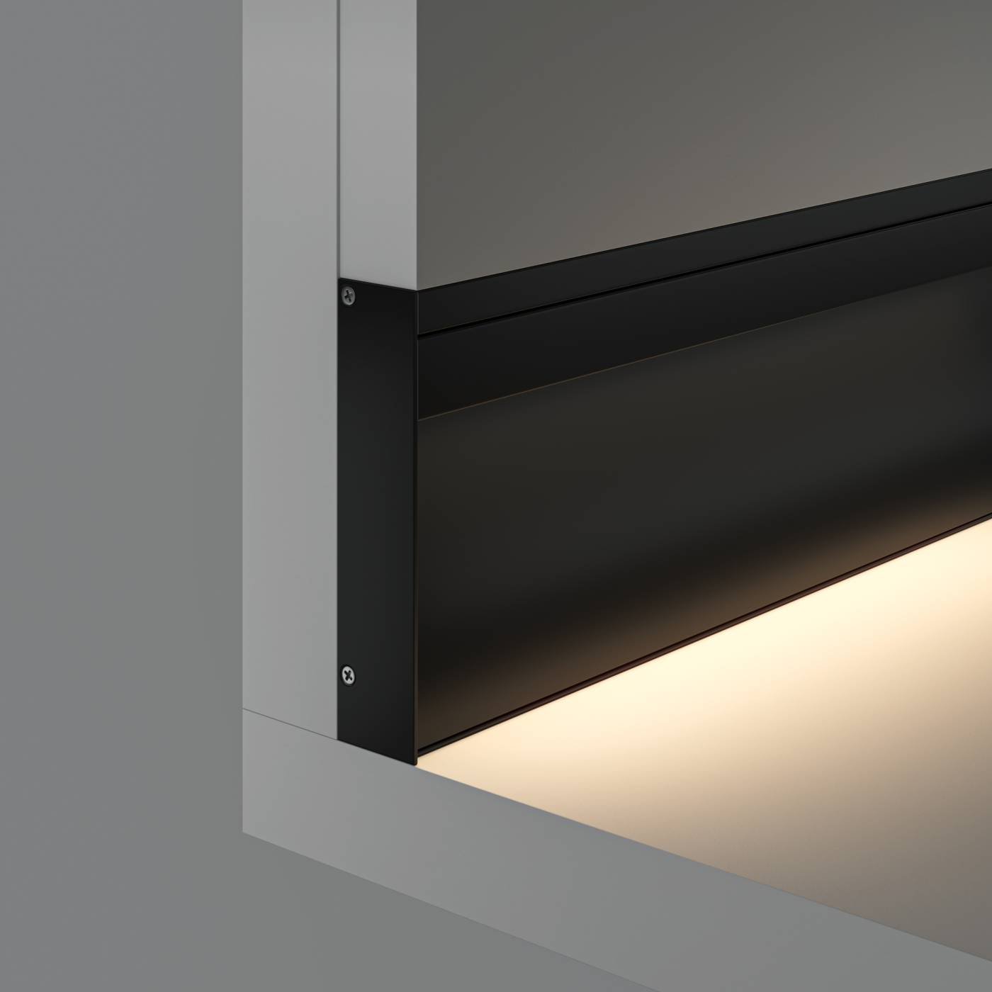 Алюминиевый профиль плинтус с подсветкой 80x18 Maytoni Алюминиевый профиль ALM-8018-B-2M