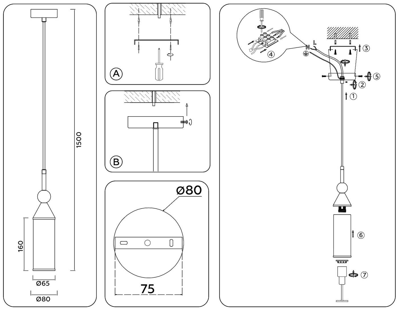 Светильник подвесной Ambrella Heigh Light LH55271