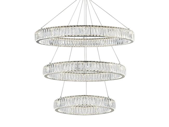 Потолочная чашка Newport Crystal Потолочная чашка 8240 D25 3 вертик.кольца chrome