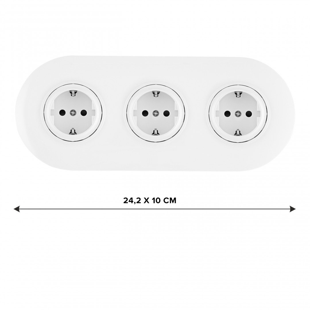 SET08-3-40-1x3 white Розетка Arte Milano Set08-3 SET08-3-40-1x3 white