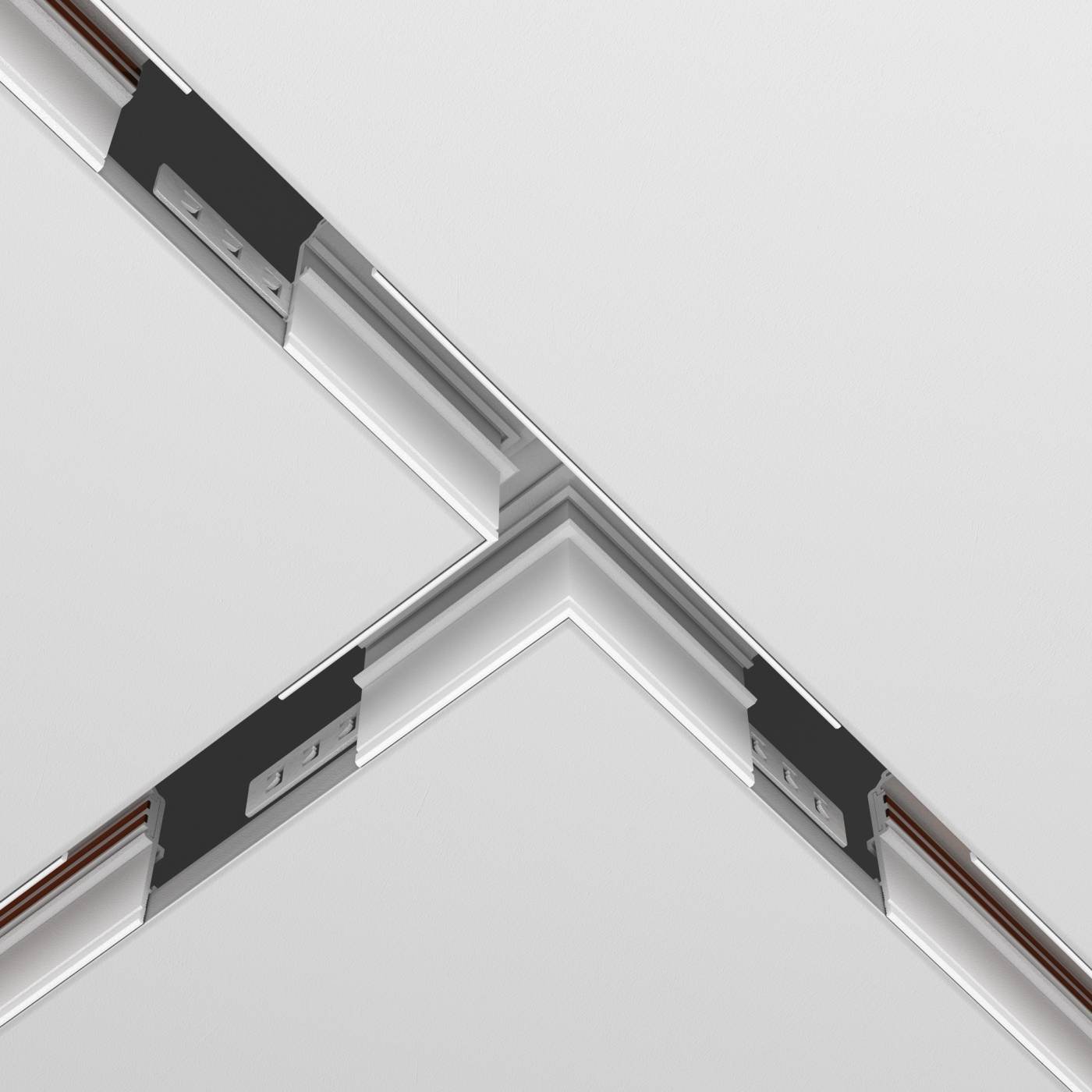 Коннектор Т-образный Exility встраиваемый белый Maytoni Accessories For Tracks Exility TRA034CT-42W