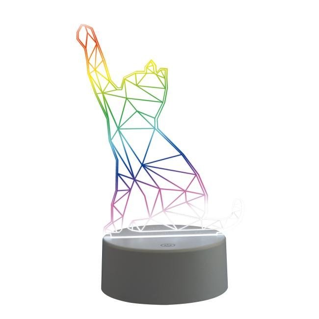 ULI-M501 RGB/3AAA CATTY/WHITE Декоративная лампа Uniel ULI-M501 RGB/3AAA CATTY/WHITE