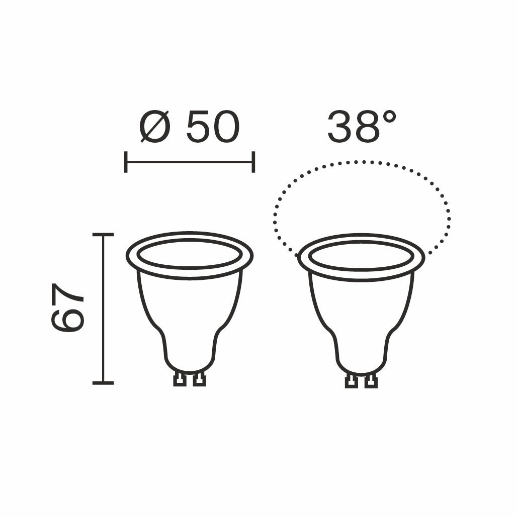 3252 Светодиодная лампочка Sofit GU10 Lens Voltega 3252