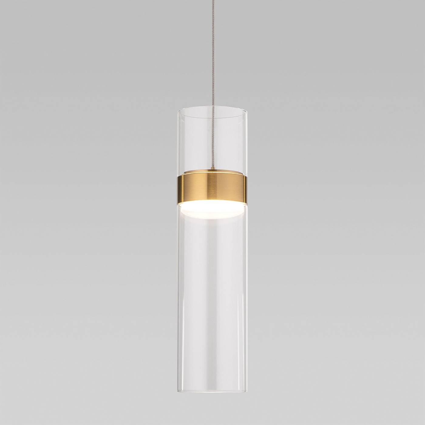 50244/1 LED латунь/прозрачный Светильник подвесной Eurosvet Lumen 50244/1 LED латунь/прозрачный