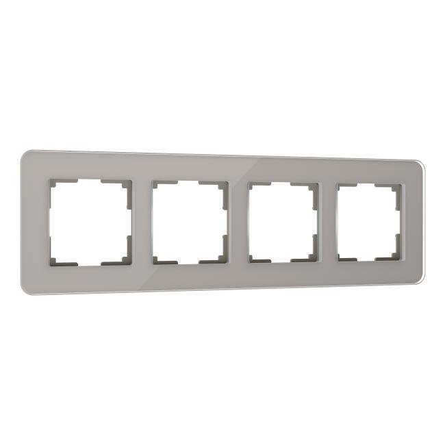 Рамка Werkel Elite дымчатый W0042417/ Рамка на 4 поста Elite (дымчатый, стекло)
