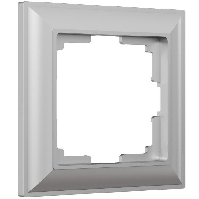 W0012206/ Рамка на 1 пост Fiore (серебряный) Рамка Werkel W0012206/ Рамка на 1 пост Fiore (серебряный)