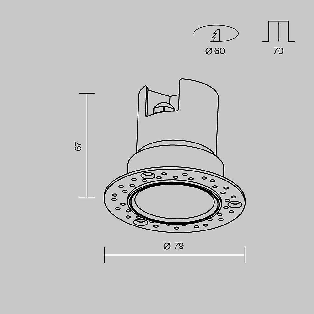 O501DL-L5W3K Встраиваемый светильник Maytoni Grit O501DL-L5W3K