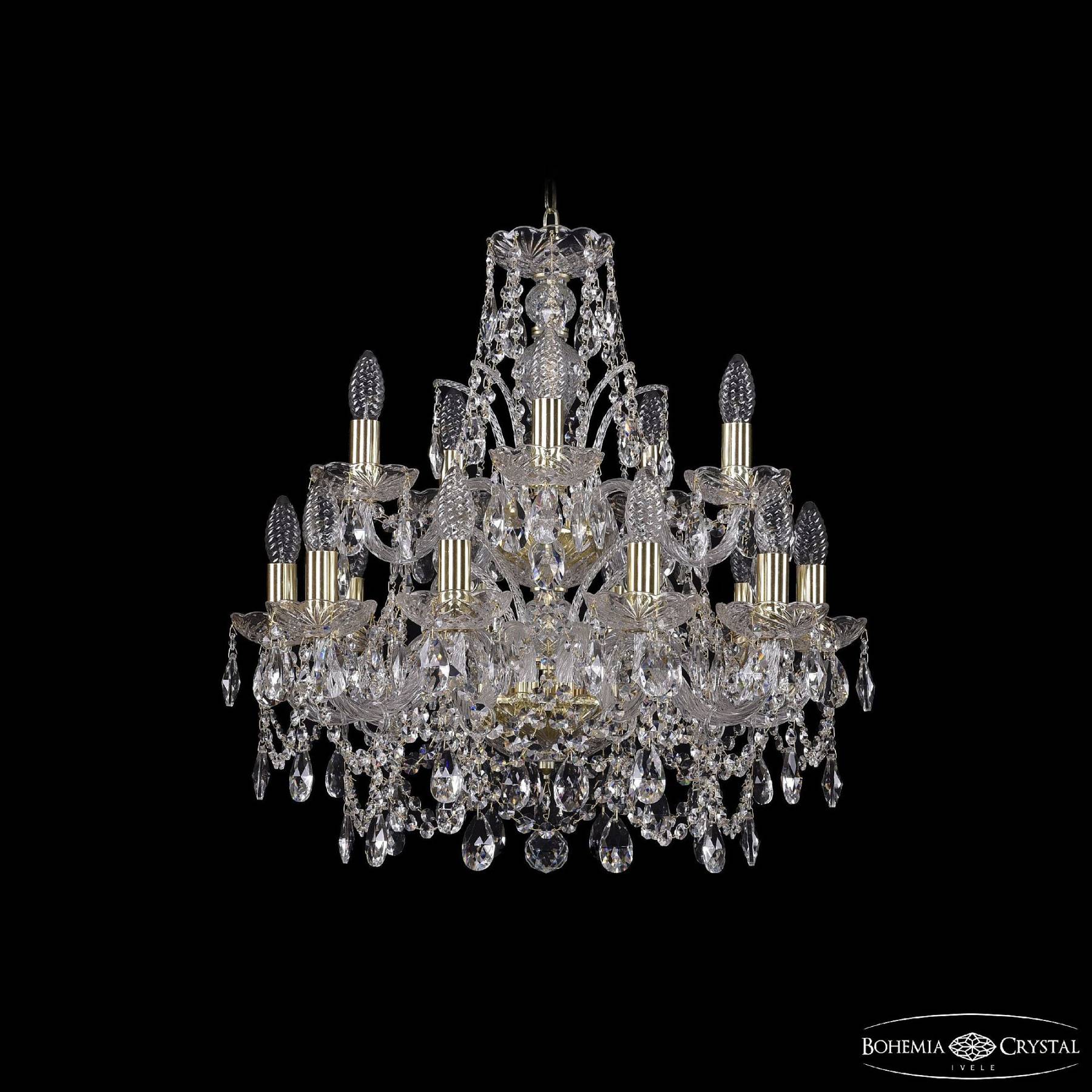 1411/10+5/195/2d G Подвесная хрустальная люстра 1411 Bohemia 1411/10+5/195/2d G