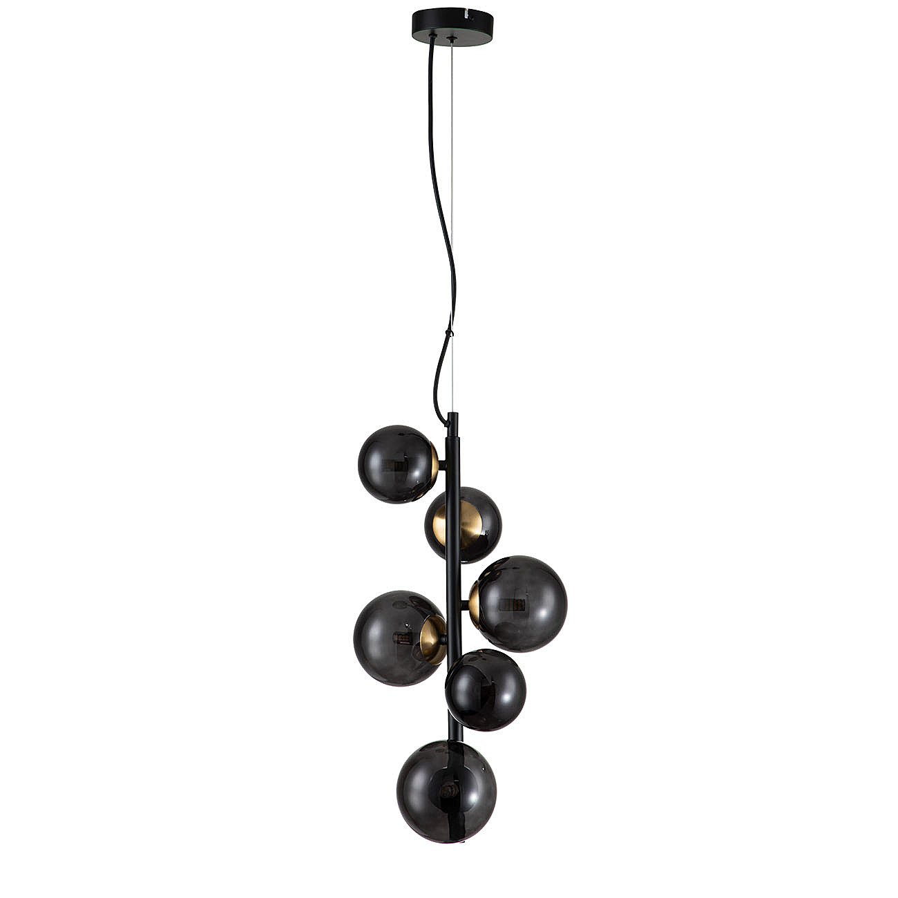 V000197 Подвесная люстра Indigo Molecola 11018/6P Black V000197