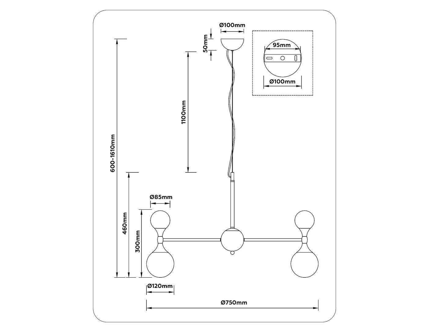 Подвесная люстра Ambrella Modern LH51051