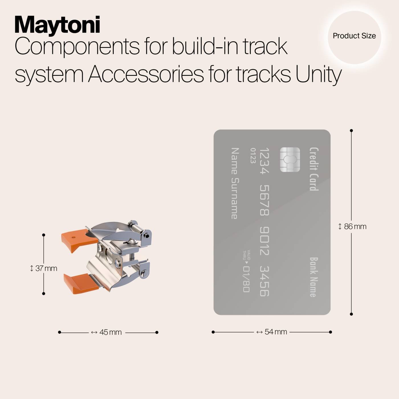 Пружинный держатель для шинопровода Maytoni Accessories For Tracks TRA002HR-11B