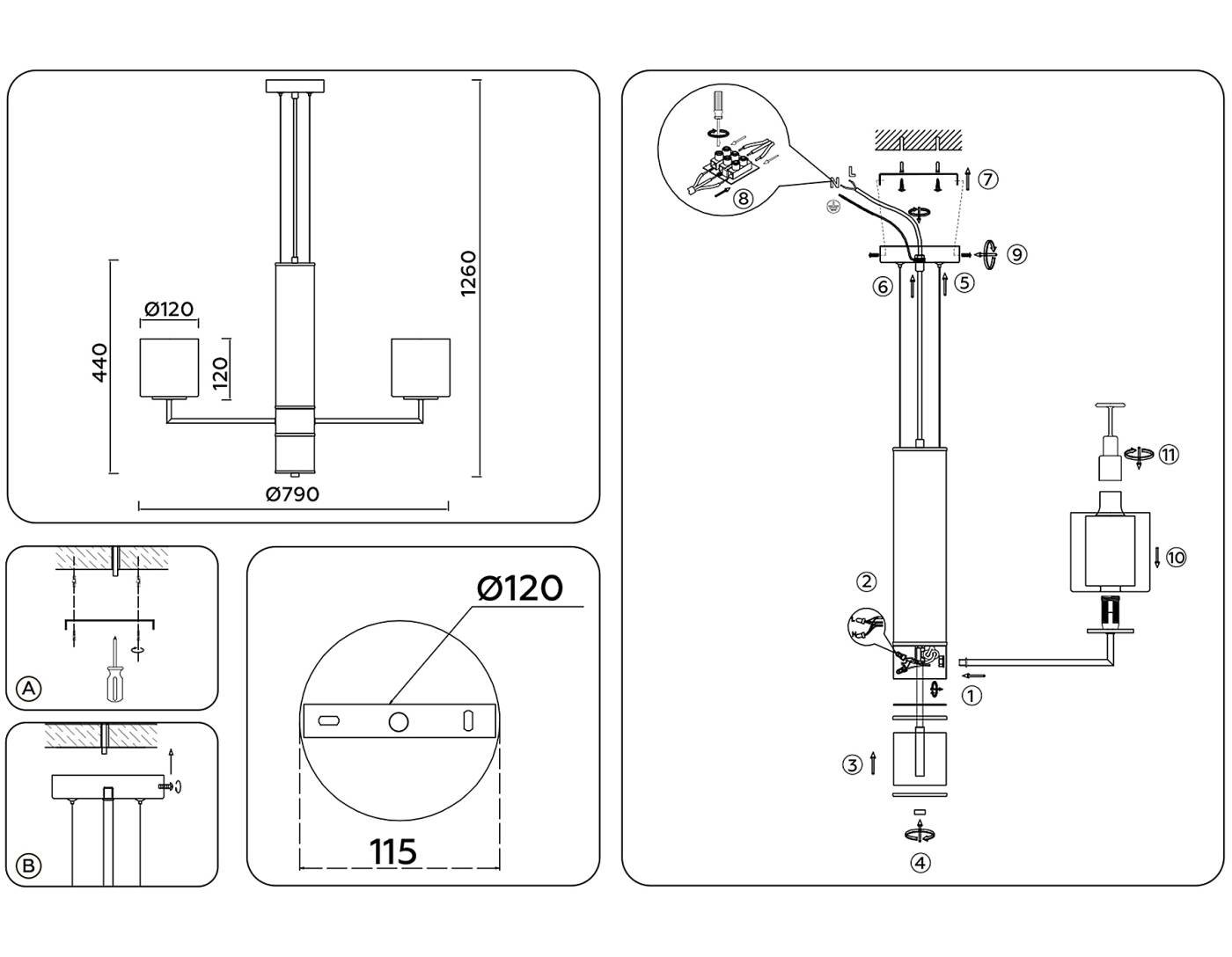 Подвесная люстра Ambrella Heigh Light LH56003