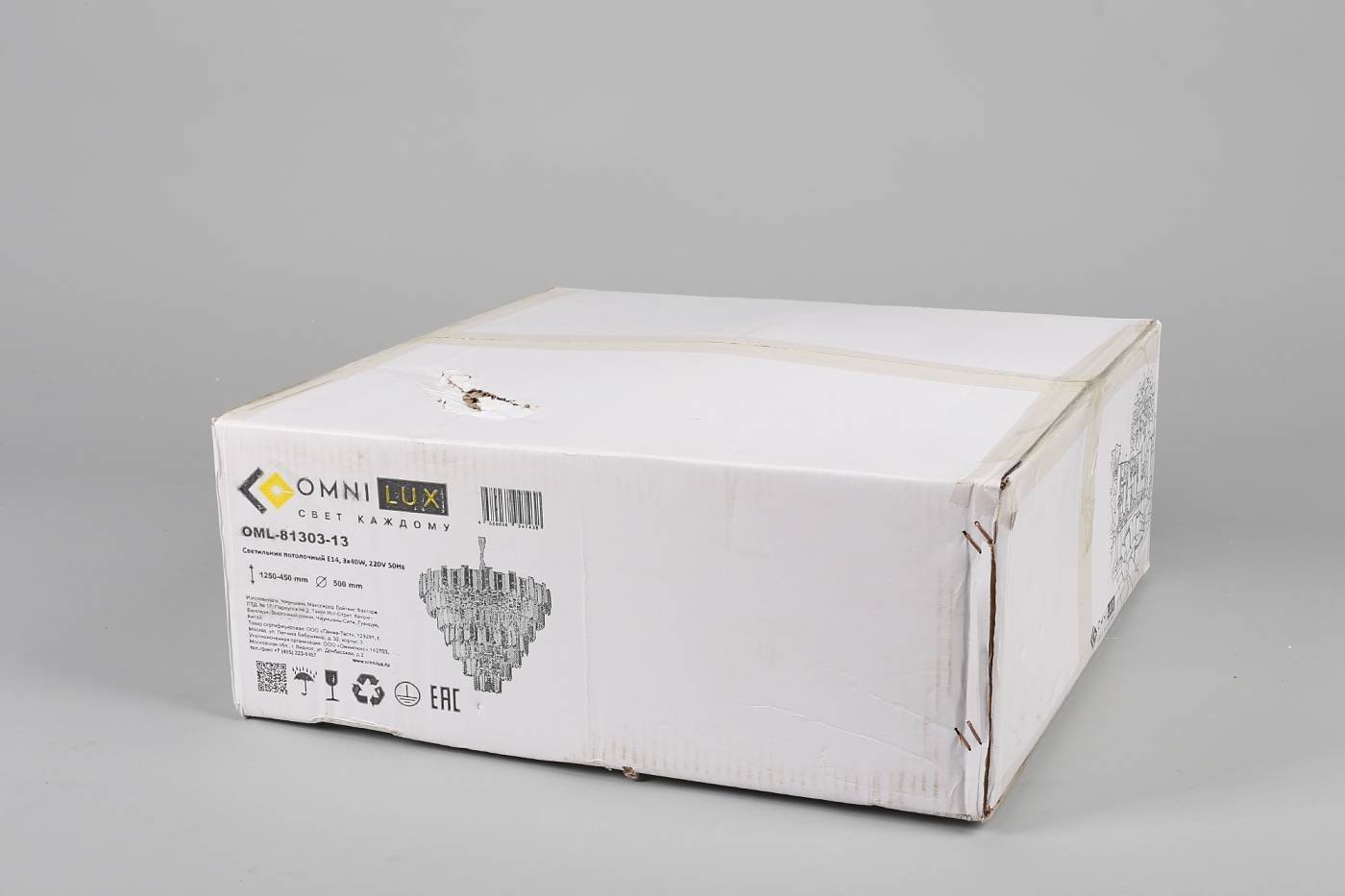 OML-81303-13 Подвесная хрустальная люстра Lariano Omnilux OML-81303-13