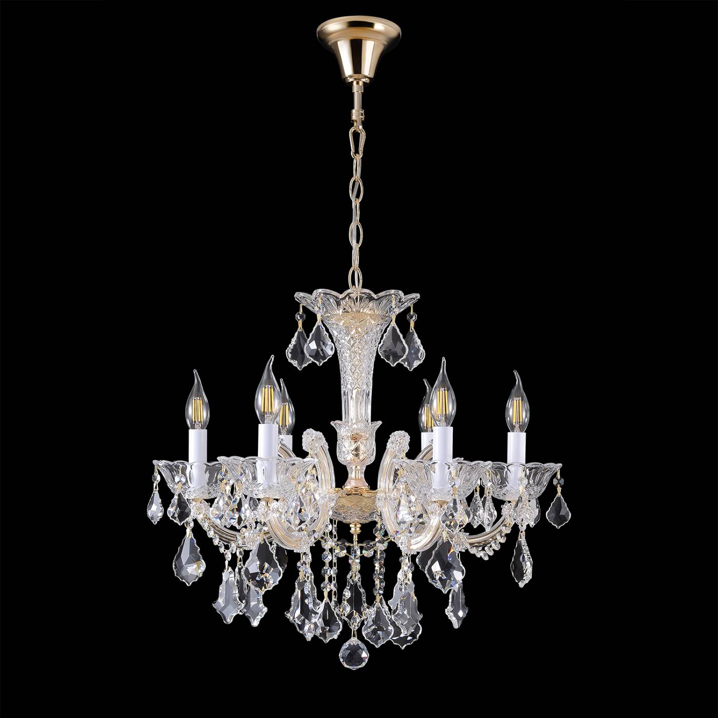 CRISTELLE SP6 GOLD Подвесная люстра CRISTELLE Crystal Lux CRISTELLE SP6 GOLD