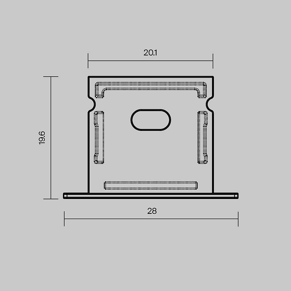 642070 Комплект заглушек (для профиля 27х20) 2 шт., Maytoni Встраиваемый с накладным фланцем профиль 642070