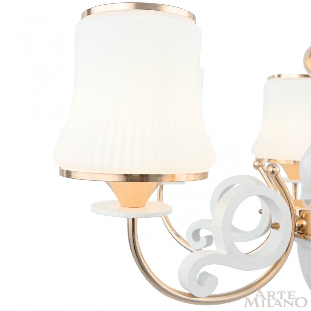 301097/6 Wh/Gd Подвесная люстра Arte Milano Florentia-1097 301097/6 Wh/Gd