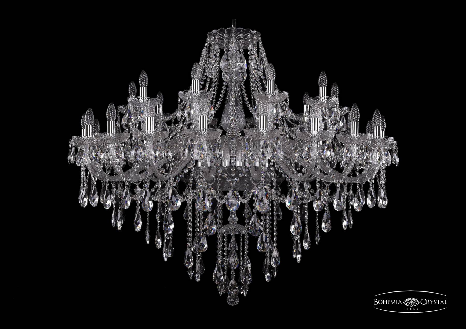 1415/20+10/460 Ni Подвесная хрустальная люстра 1415 Bohemia 1415/20+10/460 Ni
