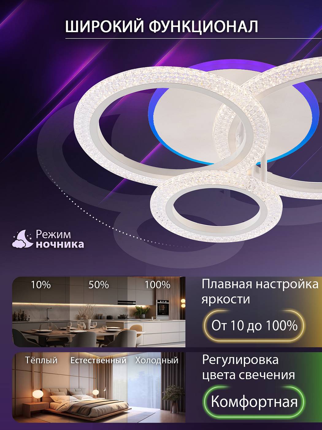 Потолочная люстра Natali Kovaltseva Pure LED LAMPS 81452
