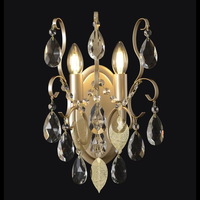 ESMIRALDA AP2 GOLD Настенное бра Crystal Lux Esmiralda ESMIRALDA AP2 GOLD