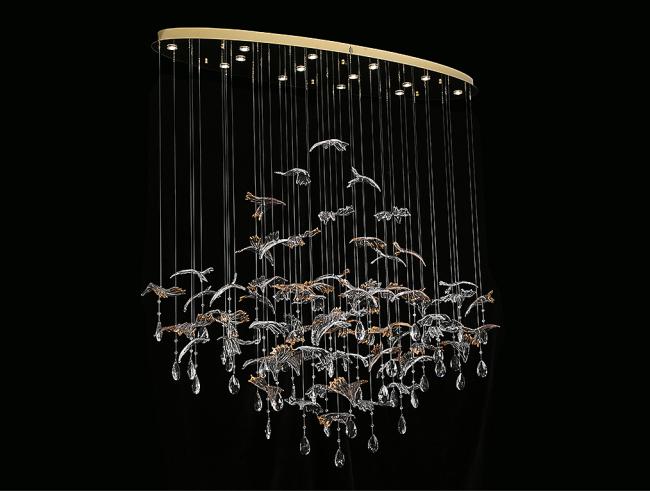 8220/140 С oval gold polished Люстра каскадная Newport Verona 8220/140 С oval gold polished