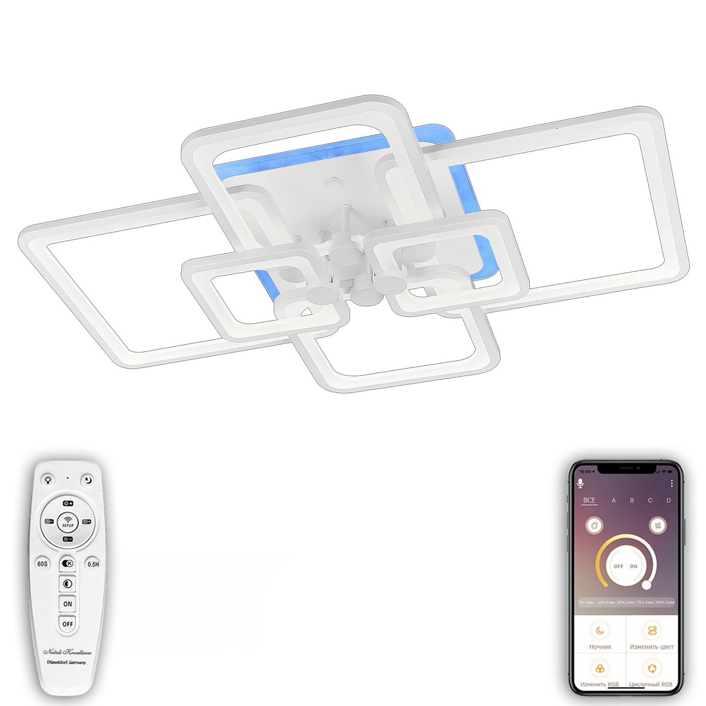 HIGH-TECH LED LAMPS 82016 Потолочная люстра Natali Kovaltseva HIGH-TECH LED LAMPS HIGH-TECH LED LAMPS 82016