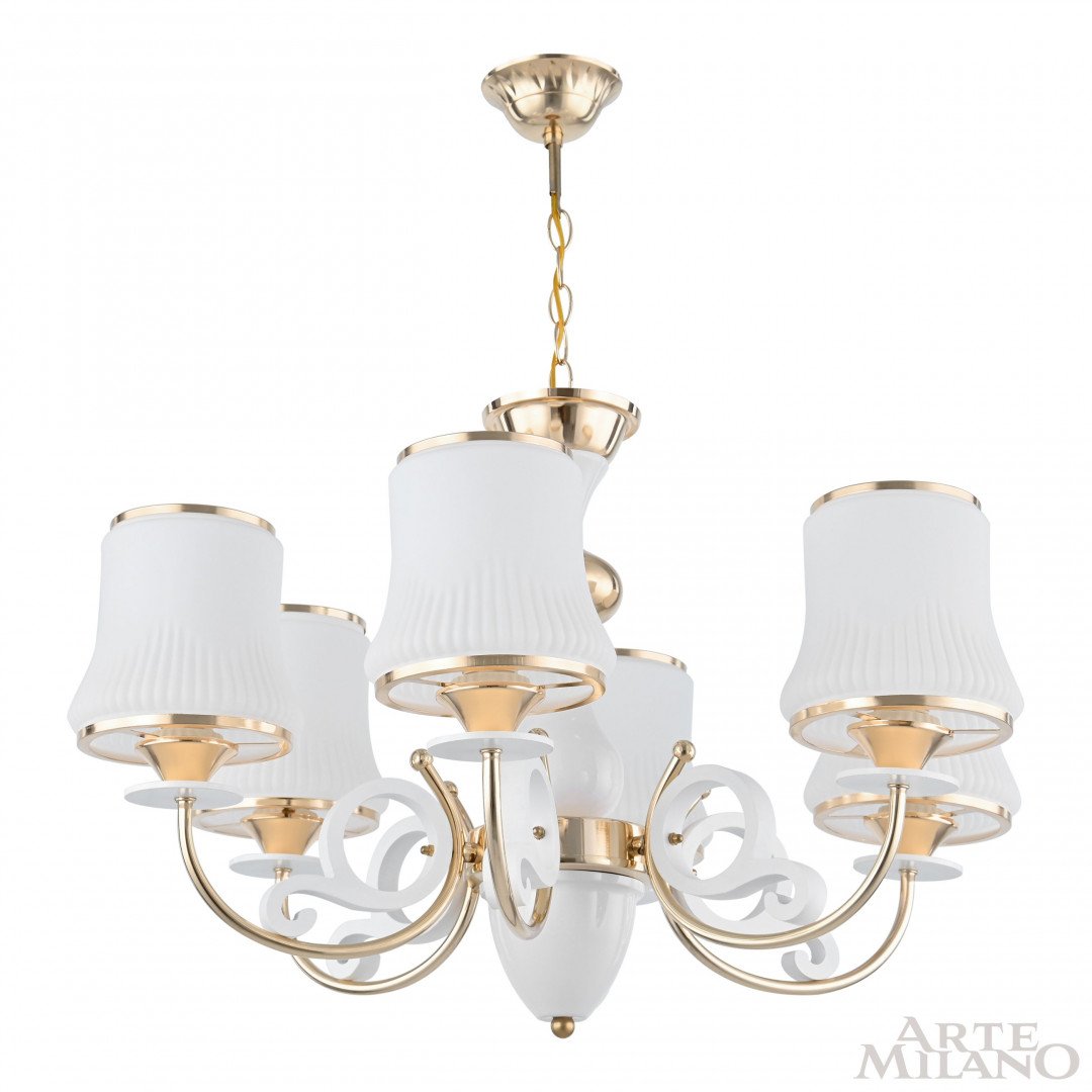 301097/6 Wh/Gd Подвесная люстра Arte Milano Florentia-1097 301097/6 Wh/Gd